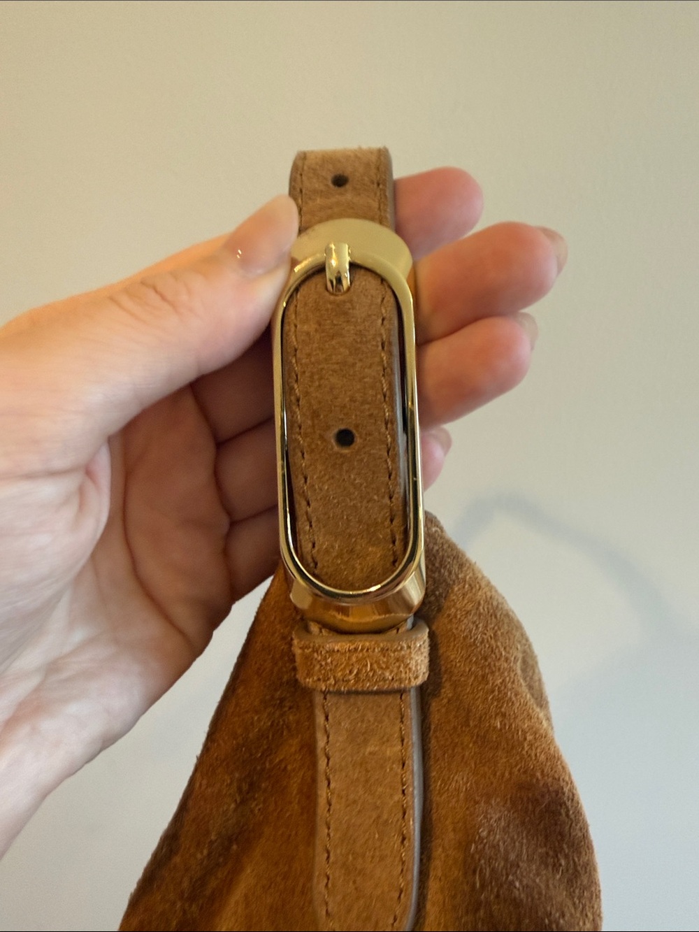 J. Crew Berkeley small shoulder bag in suede in sun-kissed ta - Picture 12 of 13